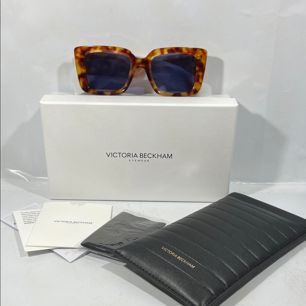 Victoria Beckham Brown and Blue Sunglasses